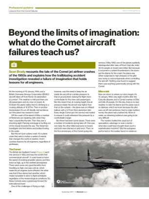 Beyond the limits of imagination: what do the Comet aircraft failures teach us?