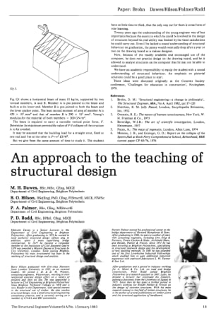 An Approach to the Teaching of Structural Design