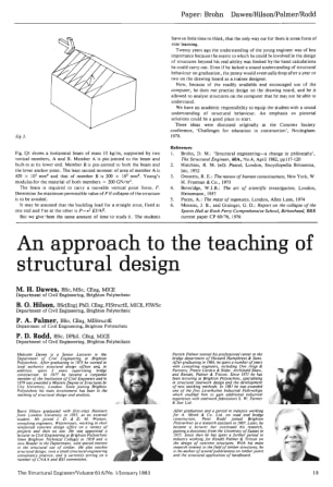 An Approach to the Teaching of Structural Design - The Institution of ...