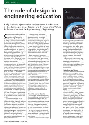 Report: The role of design in engineering education