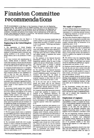 Finniston Committee Recommendations
