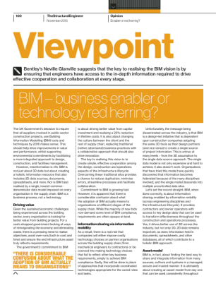 Viewpoint: BIM – business enabler or technology red herring?