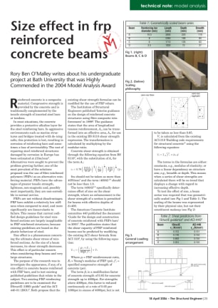Size effect in frp reinforced concrete beams