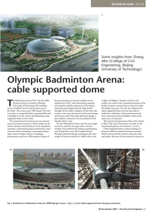 Olympic Badminton Arena: cable supported dome
