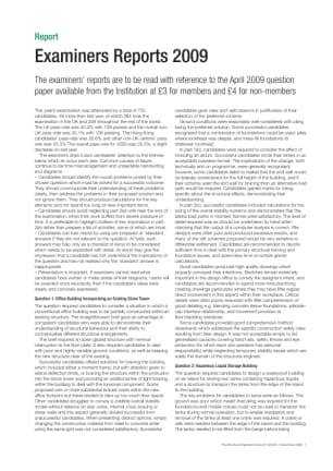 Examiners Reports 2009