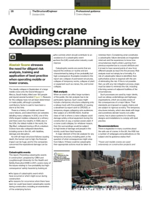 Avoiding crane collapses: planning is key