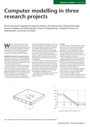 Computer modelling in three research projects