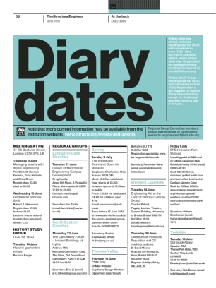 Diary dates (June 2016)