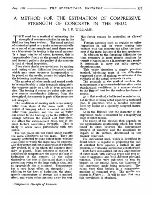 A Method for the Estimation Of Compressive Strength of Concrete in the Field