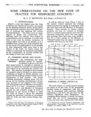 Some Observations on the New Code of Practice for Reinforced Concrete