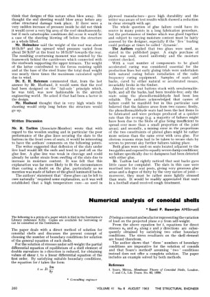 Numerical analysis of conoidal shells