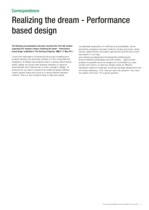 Realizing the dream - Performance based design