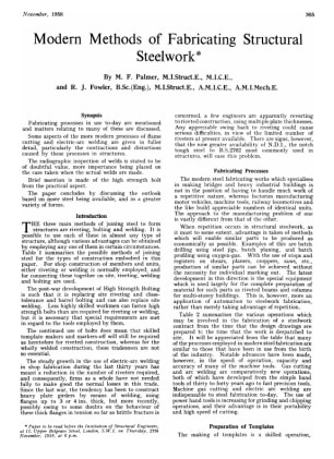 Modern Methods of Fabricating Structural Steelwork