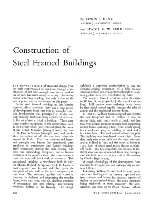Construction of Steel Framed Buildings