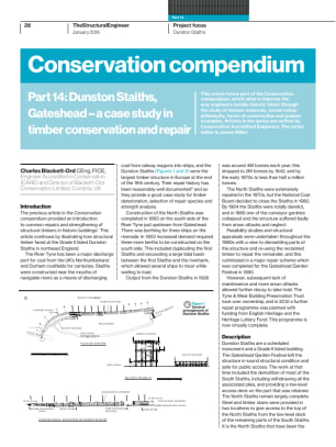 Conservation compendium. Part 14: Dunston Staiths, Gateshead – a case study in timber conservation and repair