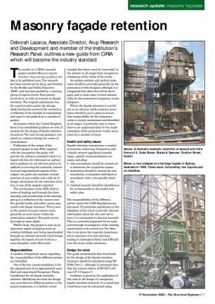 Masonry facade retention