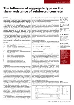 The influence of aggregate type on the shear resistance of reinforced concrete