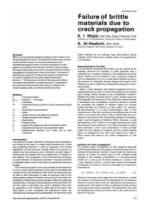 Failure of Brittle Materials Due to Crack Propogation
