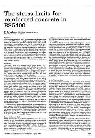 The Stress Limits for Reinforced Concrete in BS5400
