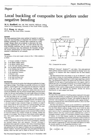 Local Buckling of Composite Box Girders Under Negative Bending