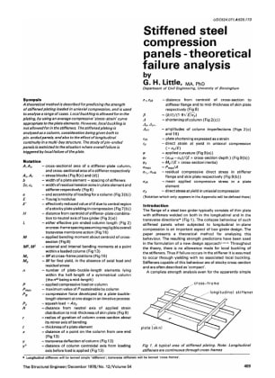 Stiffened Steel Compression Panels - Theoretical Failure Analysis