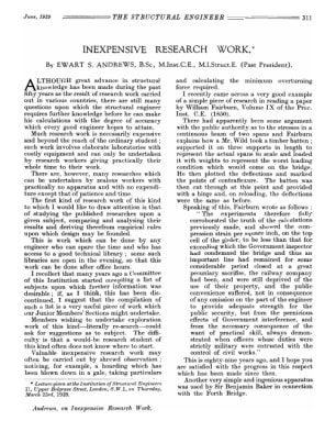Inexpensive Research Work