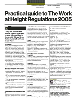 Practical guide to The Work at Height Regulations 2005