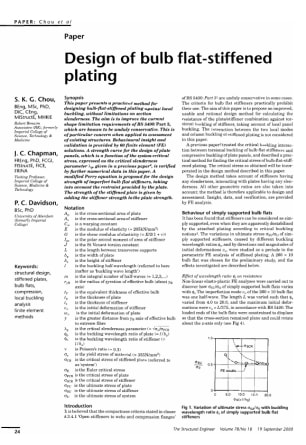Design of Bulb Flat-Stiffened Plating