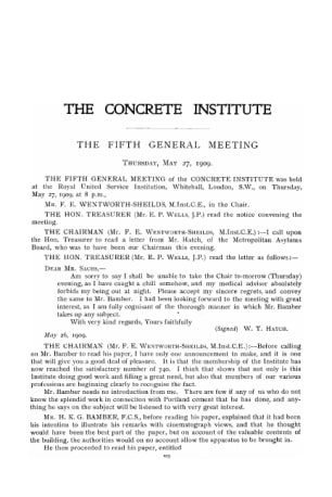Some notes relating to the setting of portland cement, with description and methods adopted for regu