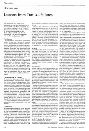 Discussion on Lessons From Part 3 - Failures