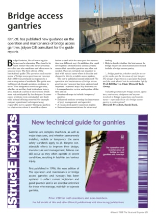 Bridge access gantries