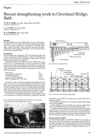 Recent Strengthening Work to Cleveland Bridge, Bath