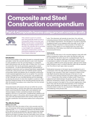 Composite and Steel Construction compendium. Part 4: Composite beams using precast concrete units