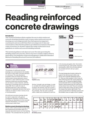 Technical Guidance Note (Level 1, No. 12): Reading reinforced concrete drawings