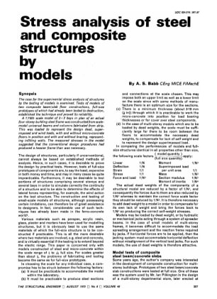 Stress Analysis of Steel and Composite Structures by Models