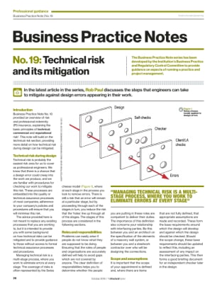 Business Practice Note No. 19: Technical risk and its mitigation