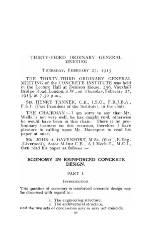Economy in reinforced concrete design