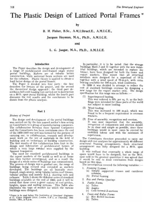The Plastic Design of Latticed Portal Frames