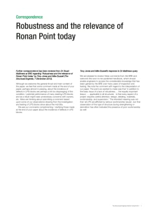 Robustness and the relevance of Ronan Point today