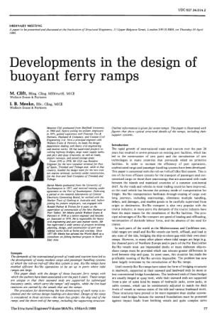 Developments in the Design of Bouyant Ferry Ramps