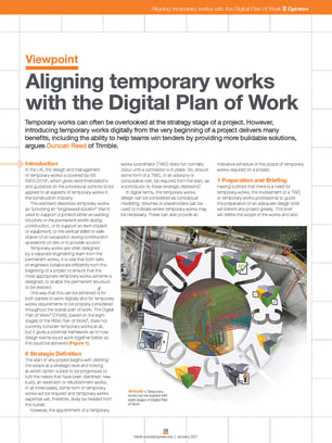 Aligning temporary works with the Digital Plan of Work