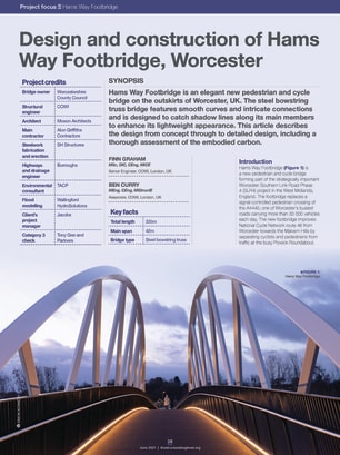 Design and construction of Hams Way Footbridge, Worcester