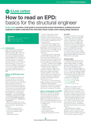 How to read an EPD: basics for the structural engineer