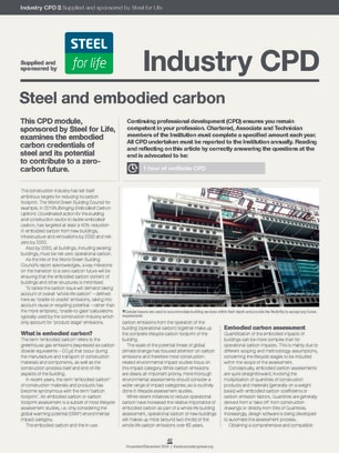 Industry CPD: Steel and embodied carbon