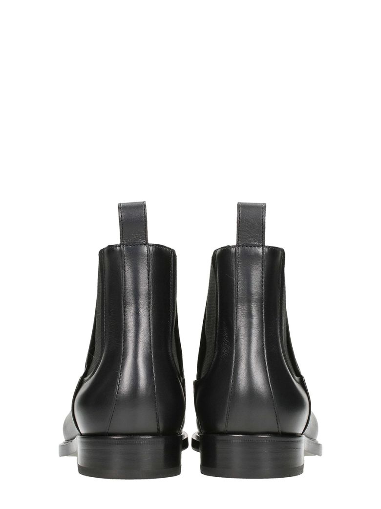 LANVIN Caviar Grain Leather Chelsea Boots in Black | ModeSens
