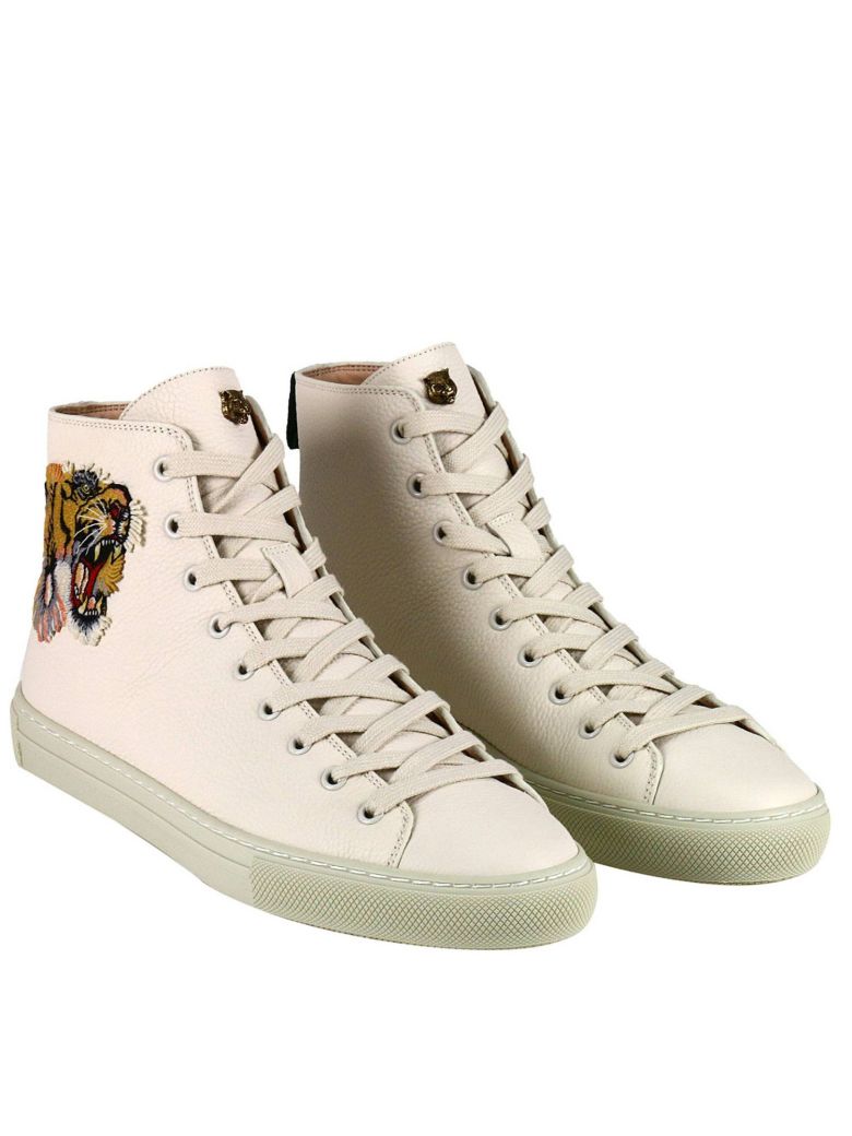 GUCCI Sneakers Majior Lace-Up High Sneaker With Web Band And Angry Cat ...