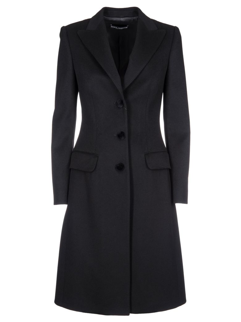 DOLCE & GABBANA Classic Coat in Black | ModeSens