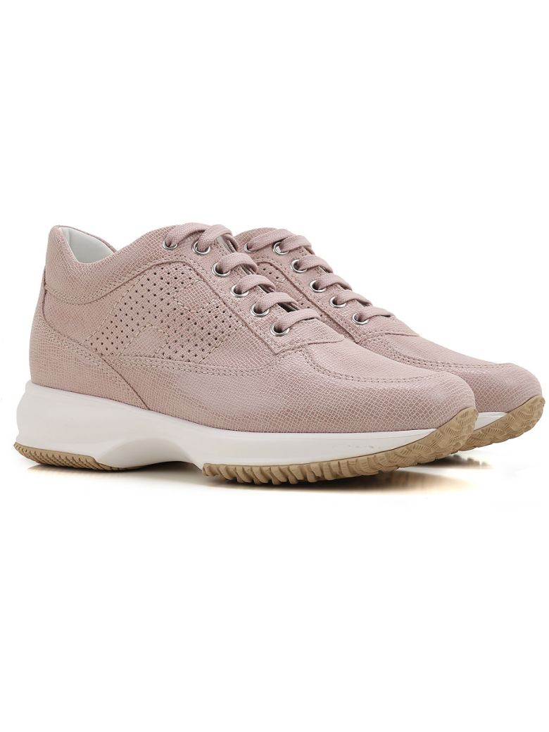 HOGAN Interactive Leather Sneakers in Pink | ModeSens