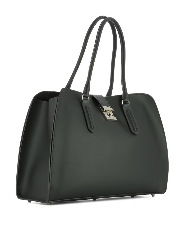 Furla Milano Black Leather Shoulder Bag ModeSens