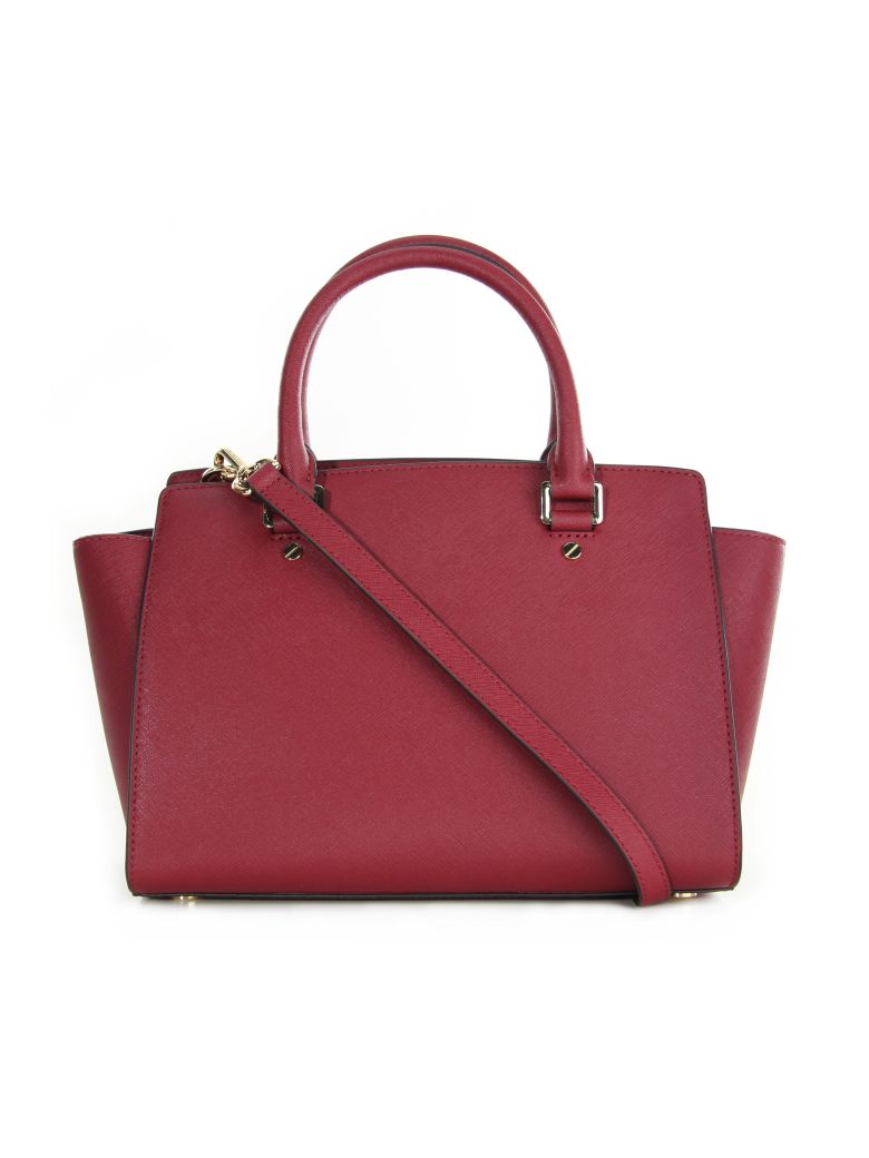 MICHAEL MICHAEL KORS Selma Leather Handbag In Saffiano Leather in Red ...